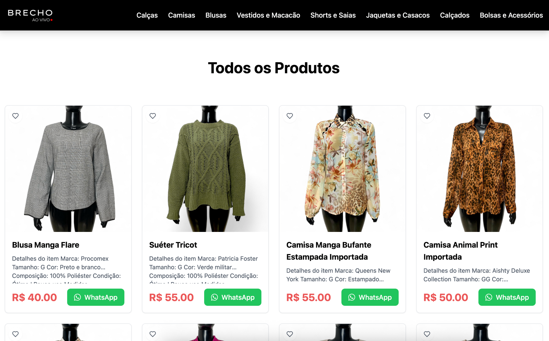BRECHO AO VIVO - E-commerce